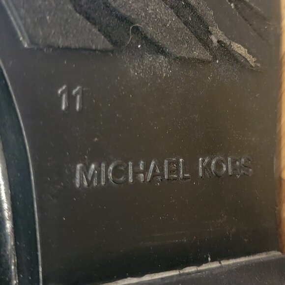 Michael Kors FULTON HARNESS Black Rain Bootie Ankle Boots - Picture 11 of 12